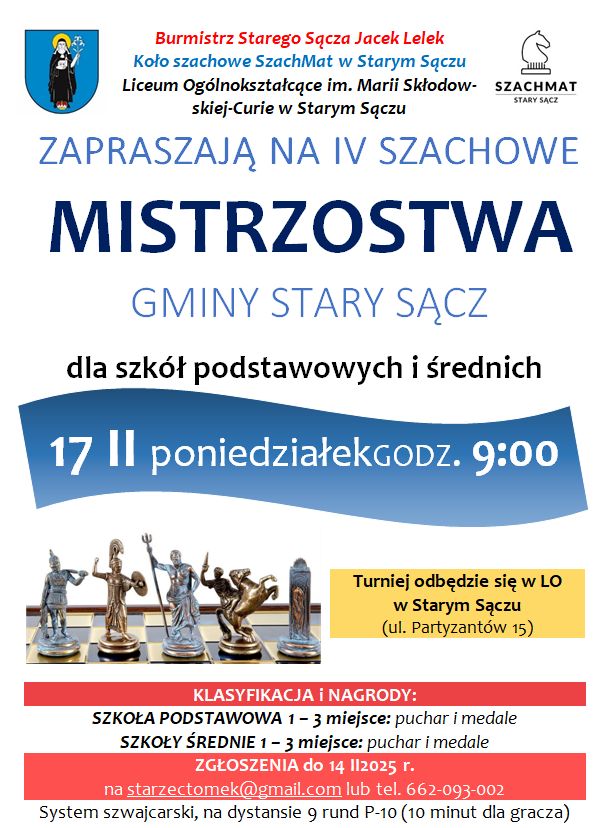 IV Mistrzostwa Szachowe Gminy Stary Sącz