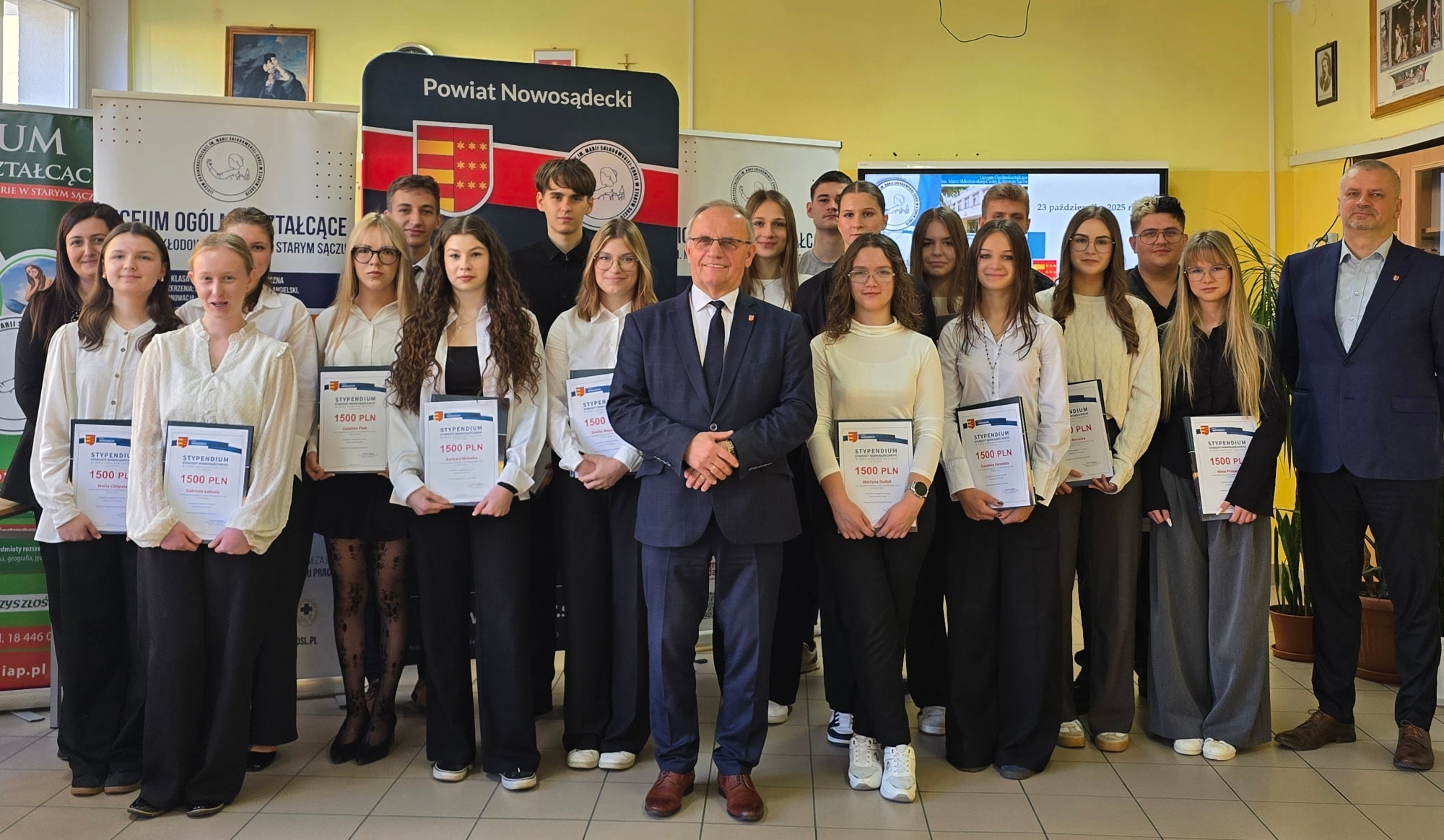 Uroczyste wręczenie Stypendiów Starosty Nowosądeckiego