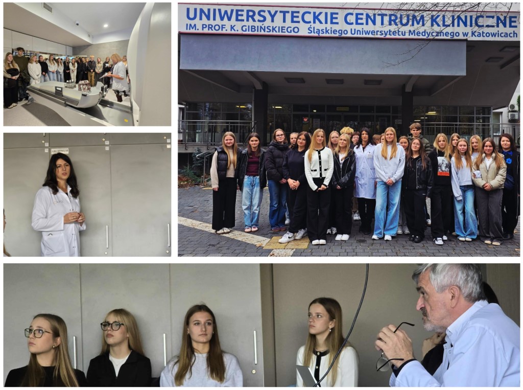 Uczniowie klasy 3A w Centrum Radiochirurgii Gamma Knife Exira w Katowicach