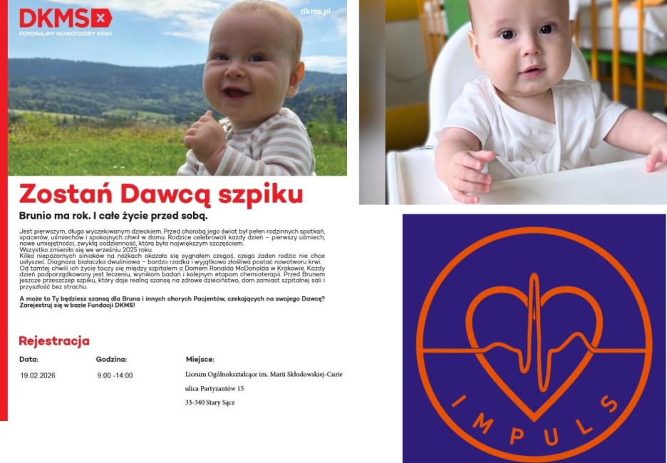 Klub Impuls pomaga Brunowi – dołącz do akcji DKMS