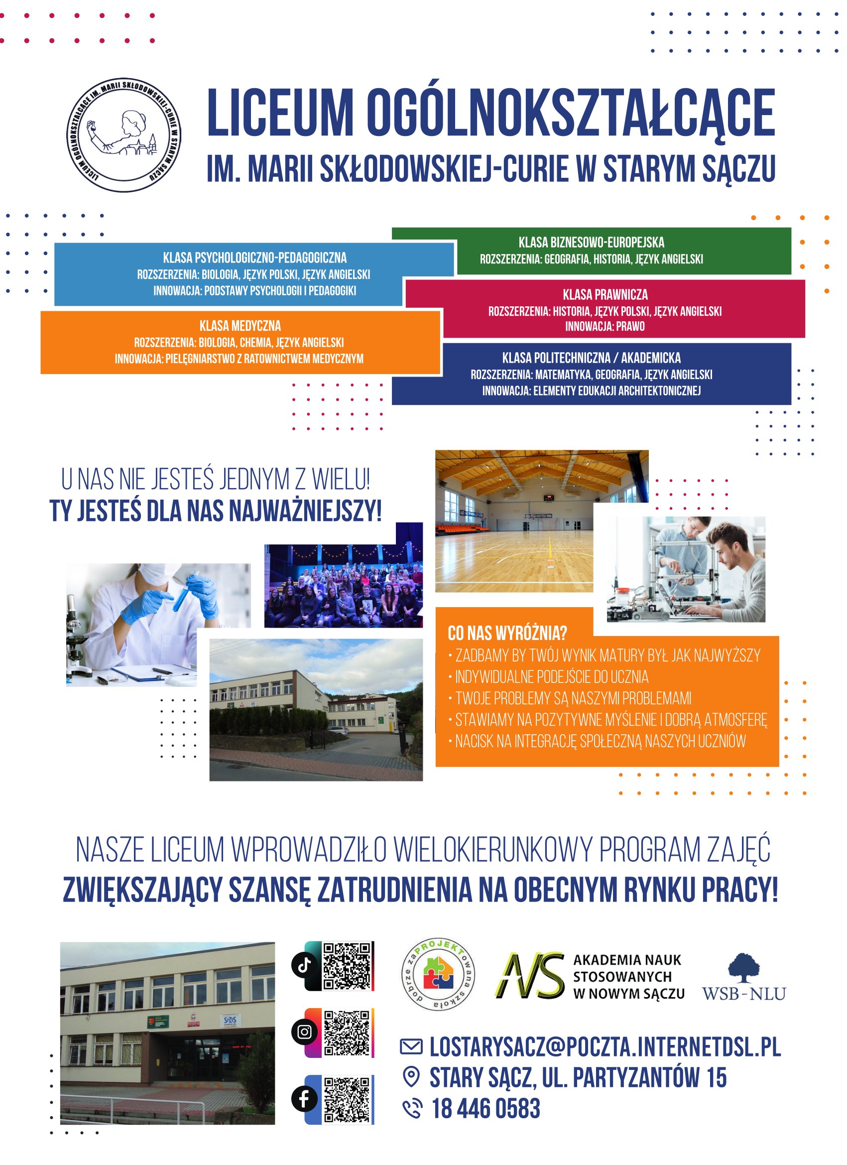 Zapraszamy do zapoznania się z ofertą naszego liceum