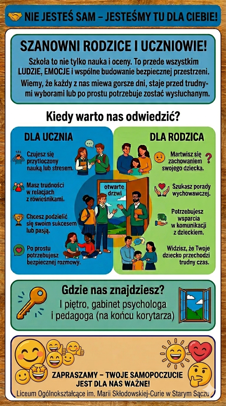 Wsparcie psychologiczno-pedagogiczne w naszej szkole