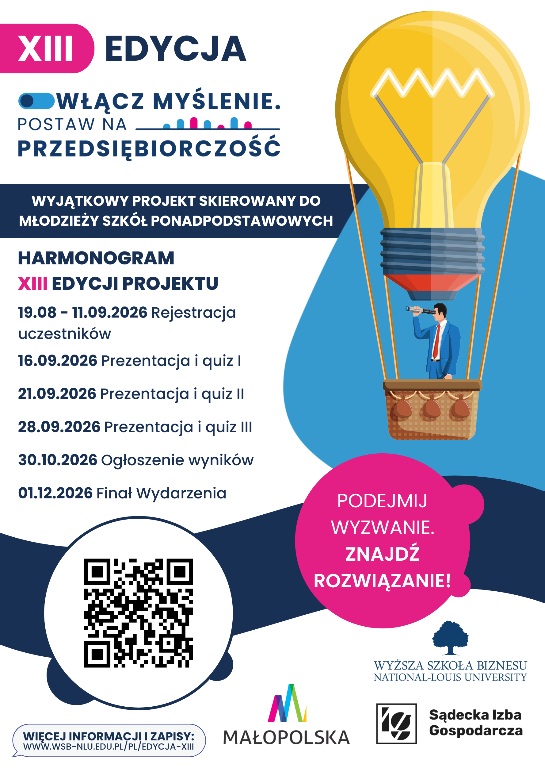 „Włącz myślenie. Postaw na przedsiębiorczość” – zapraszamy do udziału
